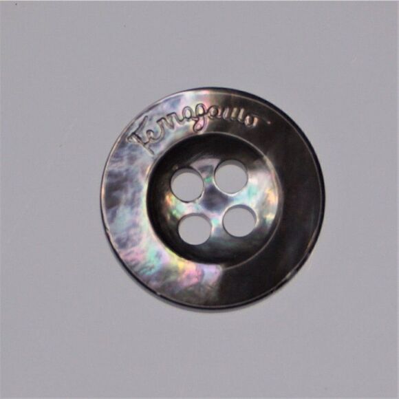 Salvatore Ferragamo Replacement Button Pearlized Silver Color 4 Hole Small - Picture 3 of 12